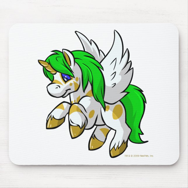 Island Uni flying over Mystery Island Mouse Mat (Front)