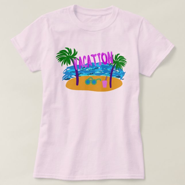 Island Vacation T-Shirt (Design Front)