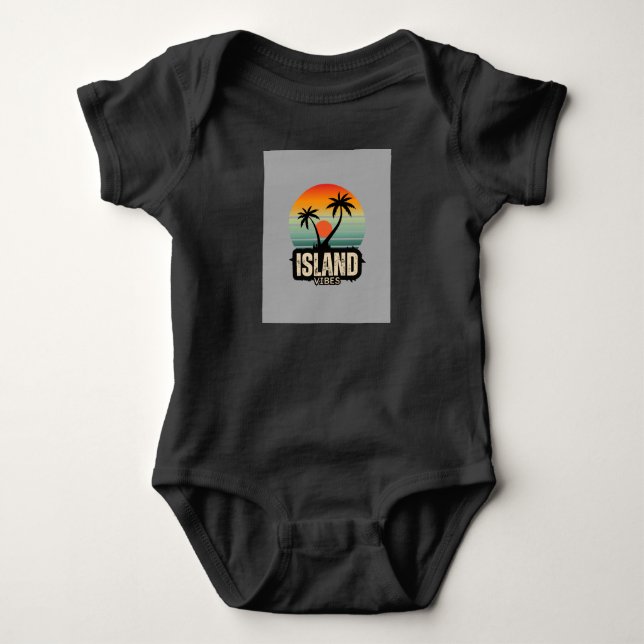 Island vibes baby bodysuit (Front)