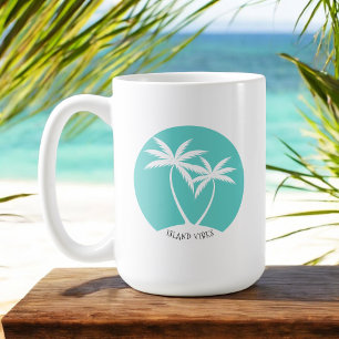 Island Vibes Cool Tropical Palms Coffee Mug