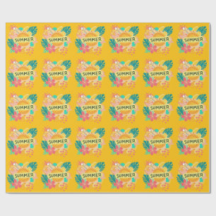 "Island Vibes: Summer T-Shirt Design Wrapping Paper