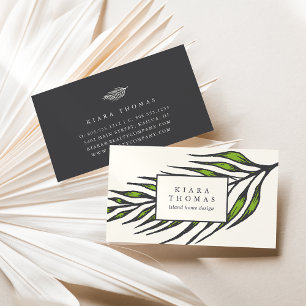 Island Vintage Botanical Palm Frond Business Card