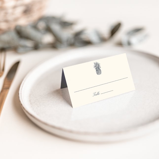 Island Vintage Pineapple Place Card (Creator Uploaded)