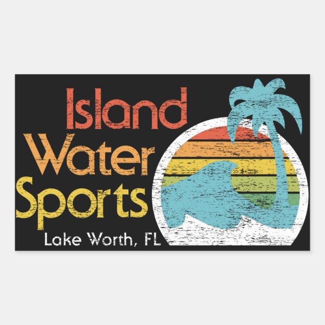 Island Water Sports-Lake Worth, FL Rectangular Sticker (Front)