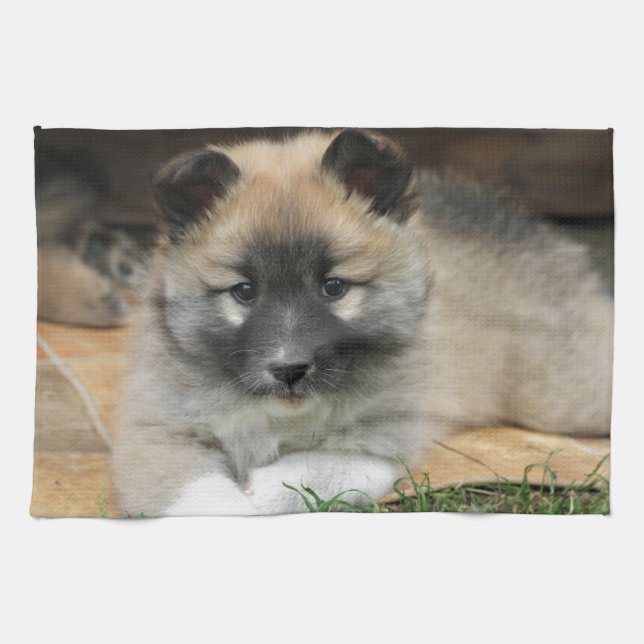 Islandhund Tea Towel (Horizontal)
