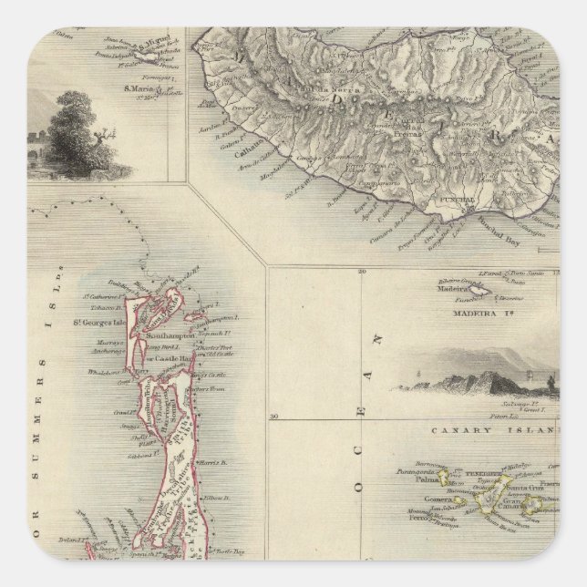 Islands In The Atlantic Square Sticker (Front)