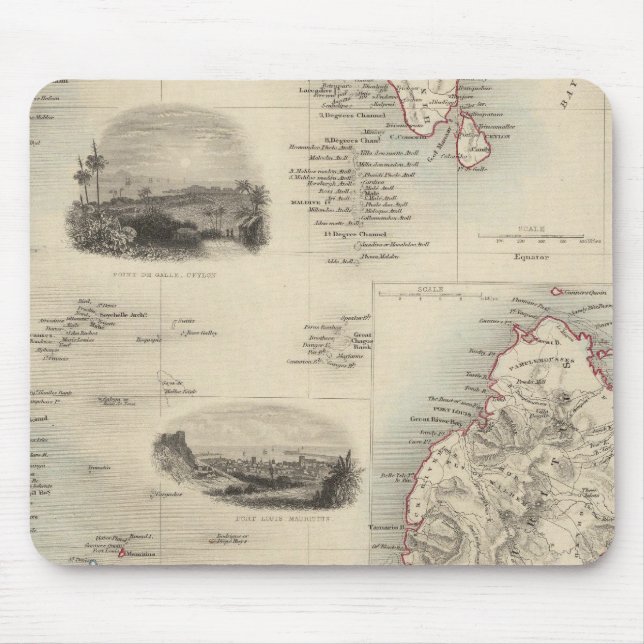 Islands In The Indian Ocean Mouse Mat (Front)