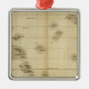 Islands in the Pacific Ocean Metal Tree Decoration