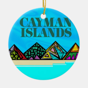 Islands love Caymans Ceramic Tree Decoration