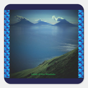 Islands of Four Mountains Square Sticker