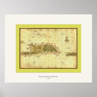 Islands of Hispaniola and Puerto Rico ~ 1639 Poster