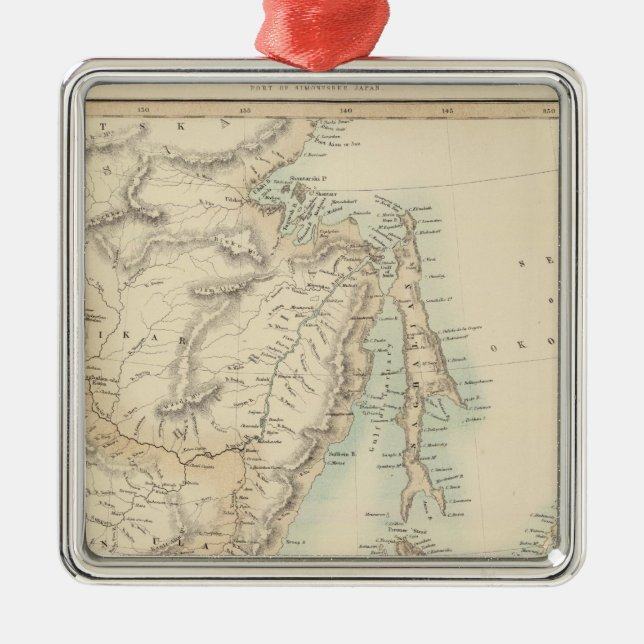 Islands of Japan Metal Tree Decoration (Front)