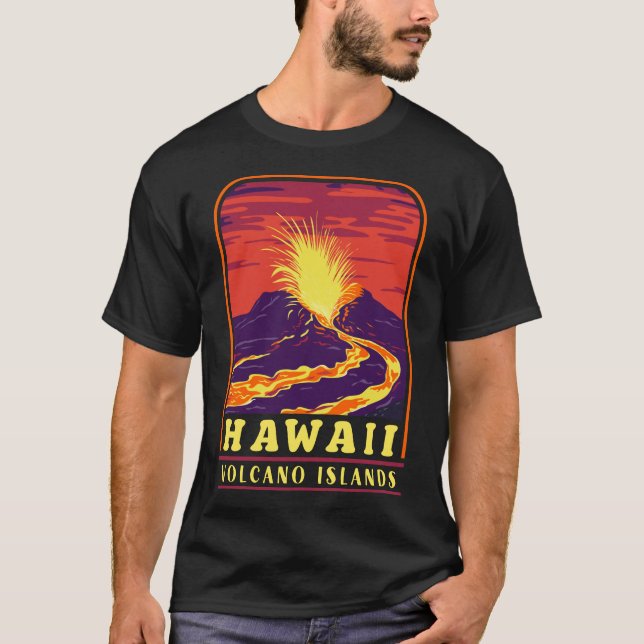 Islands Vintage Souvenir  Hawaii Volcano Islands T-Shirt (Front)