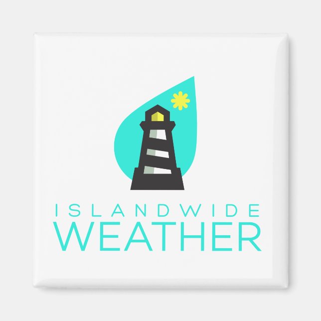Islandwide Weather Square Magnet (Front)