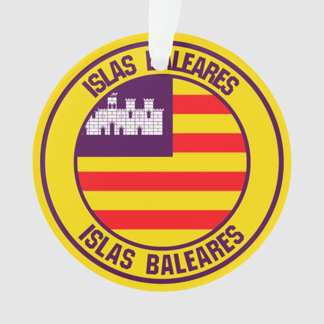 Islas Baleares Round Emblem Ornament (Front)