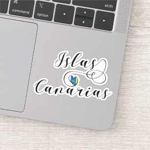 Islas Canarias, Canary Islands Flag Heart,
