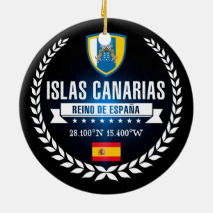 Islas Canarias Ceramic Tree Decoration