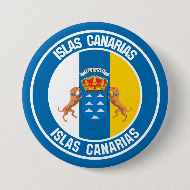 Islas Canarias Round Emblem 7.5 Cm Round Badge (Front)