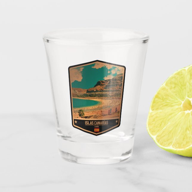Islas Canarias Shot Glass (Front)