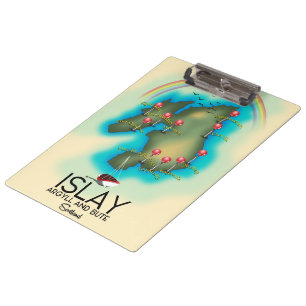 Islay, Inner Hebrides , scotland map travel art Clipboard