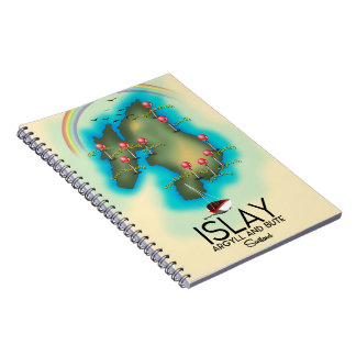Islay, Inner Hebrides , scotland map travel art Notebook