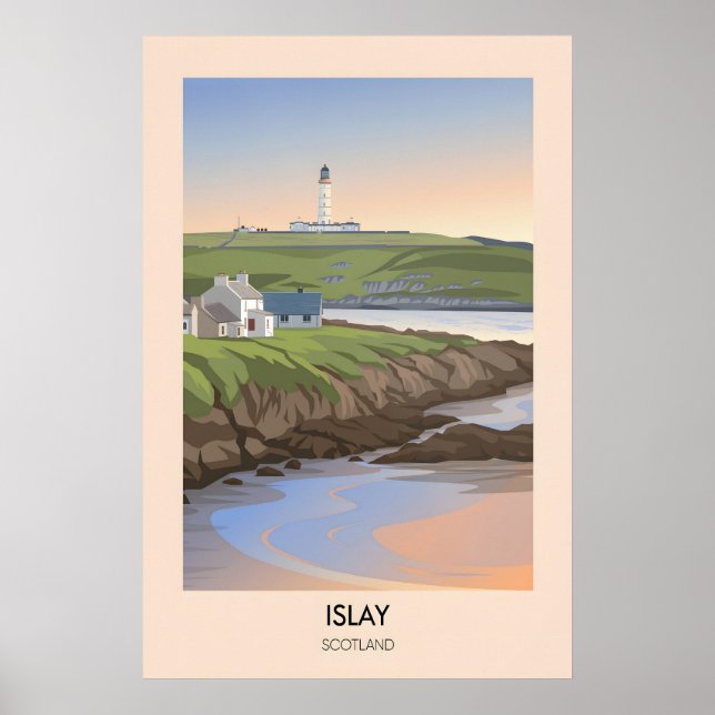 Islay Scotland Travel Poster (Front)