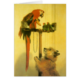 Islay, Tilco, a Macaw and Love Birds by Landseer