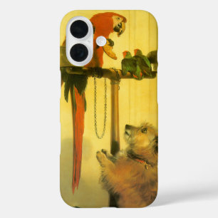 Islay, Tilco, a Macaw and Love Birds by Landseer iPhone 16 Case