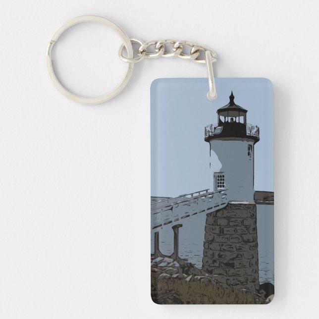 ISLE AU HAUT LIGHT KEY RING (Front)