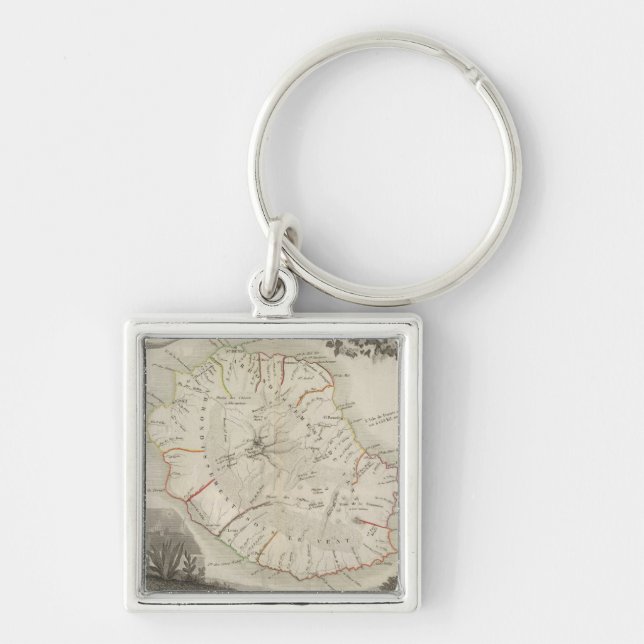 Isle De La Reunion Key Ring (Front)