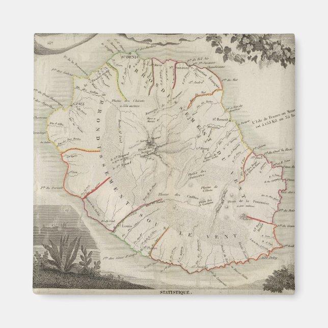 Isle De La Reunion Magnet (Front)