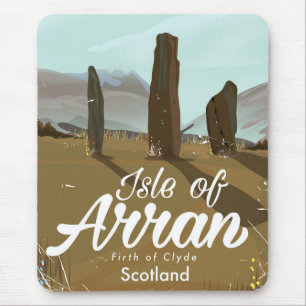 Isle of Arran vintage travel poster Mouse Mat