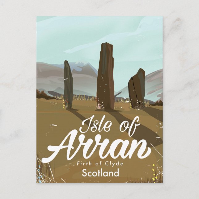 Isle of Arran vintage travel poster Postcard (Front)