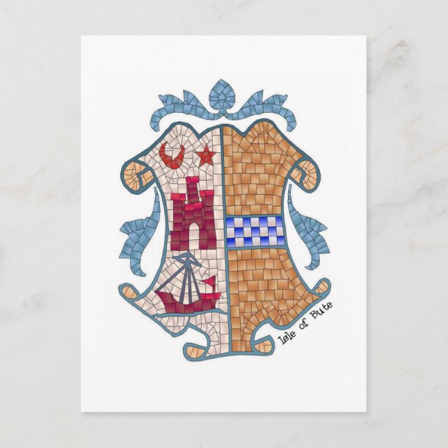 Isle of Bute Coat of Postcard (Front)