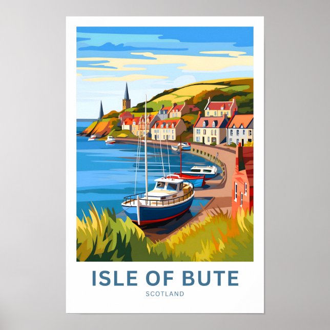 Isle of Bute Scotland Travel Print (Front)