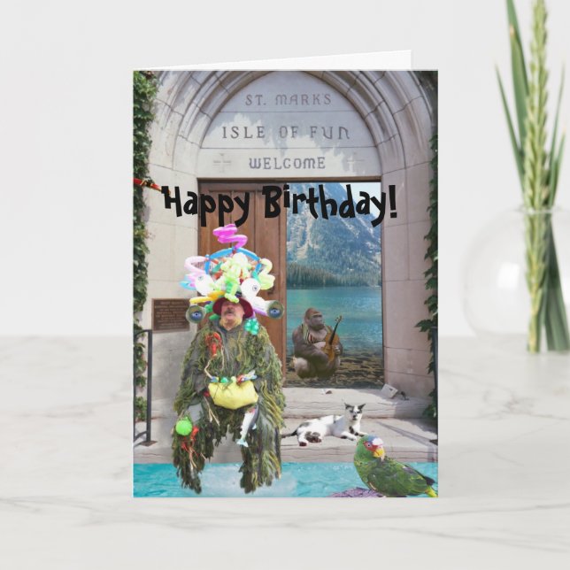 Isle of Fun, Happy Birthday! Card (Front)