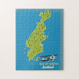 Isle of Gigha Scotland map Jigsaw Puzzle
