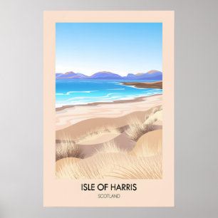 Isle of Harris Scotland Travel Poster