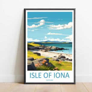Isle Of Iona Travel Print Wall Art Isle Of Iona Wa