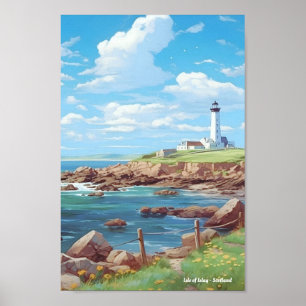 Isle of Islay Scotland Vintage Travel  Poster