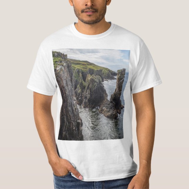 Isle of Islay Sea Stack - Soldiers Rock T-Shirt (Front)