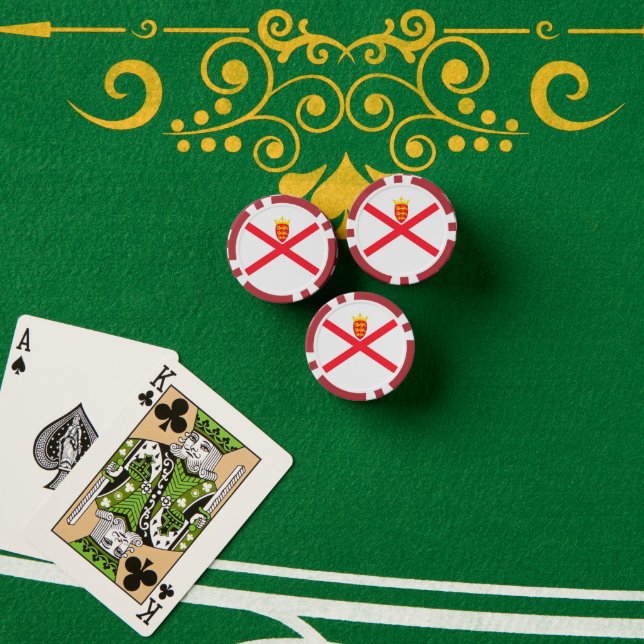 Isle of Jersey flag Poker Chips (Poker Table (Stack))