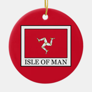Isle of Man Ceramic Tree Decoration