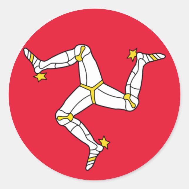 isle of man classic round sticker (Front)