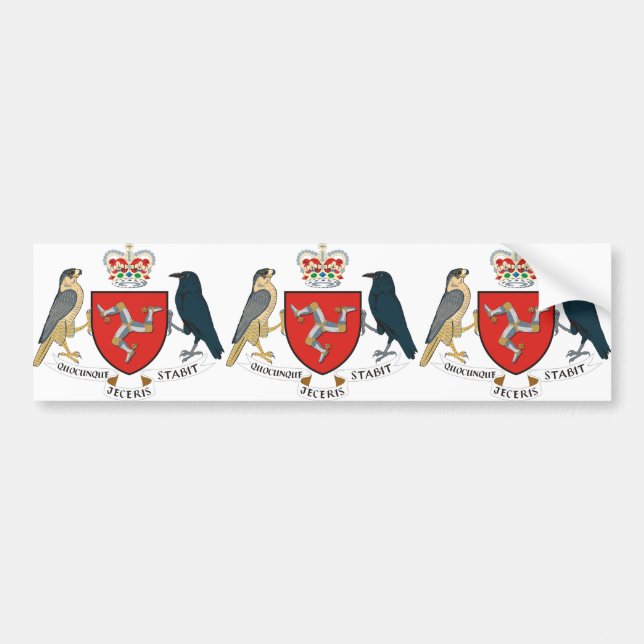 isle of man emblem bumper sticker (Front)