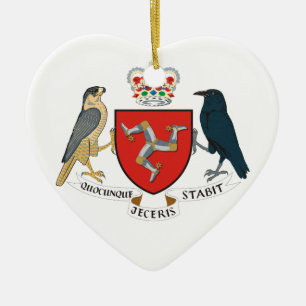 isle of man emblem ceramic tree decoration