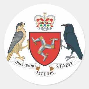 isle of man emblem classic round sticker