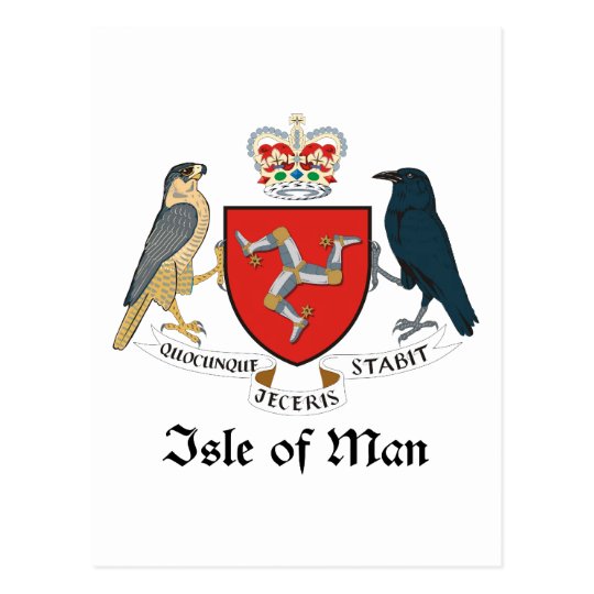 ISLE OF MAN - emblem/flag/symbol/coat of arms Postcard