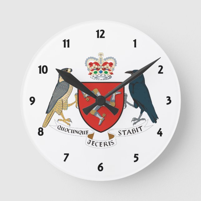 isle of man emblem round clock (Front)