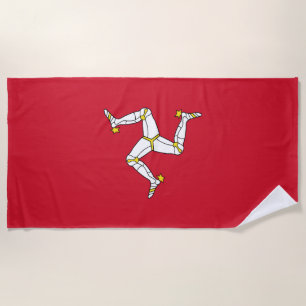 Isle of Man Flag Beach Towel